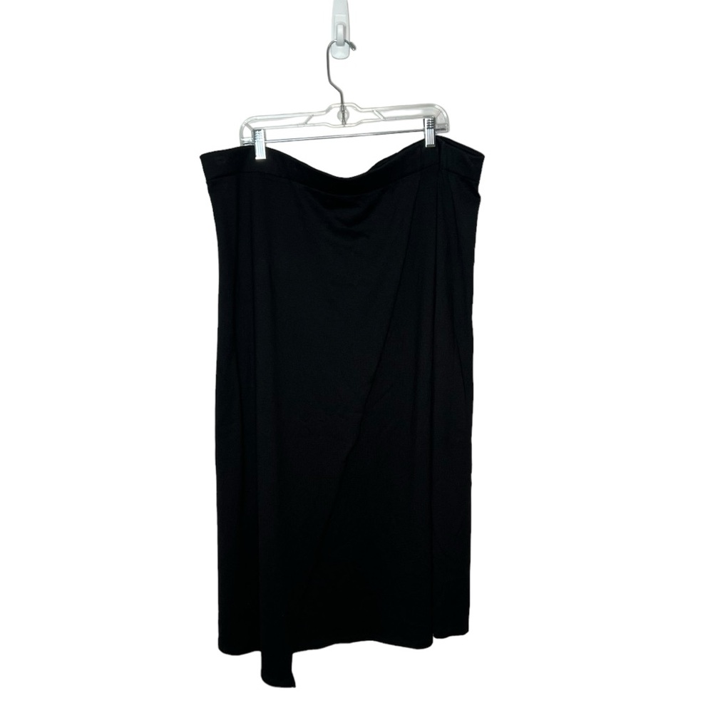 Vince Asymmetrical Overlap Skirt Black Size XXXL - Picture 2 of 7